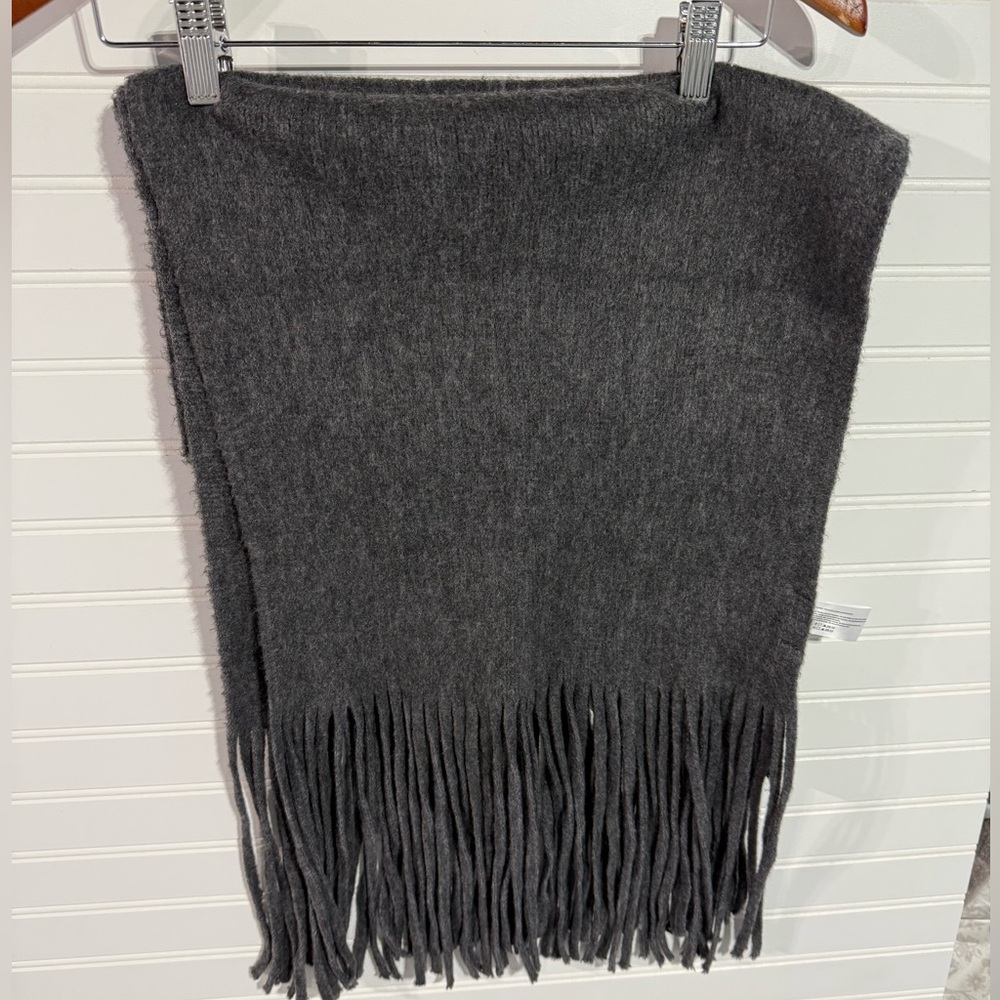 Lucky Brand Charcoal Knit Scarf